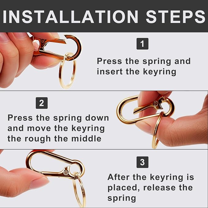 Keychain Keyring Set for Men Women Classic Metal Home Car Key Holder Organizer - Image 5