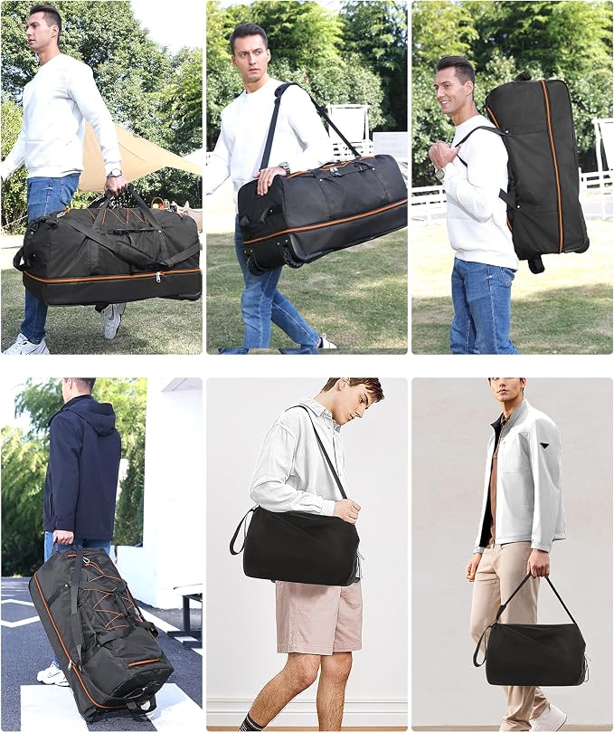 CONTAIL 32”110L Expandable 140L Rolling Duffle Bag - Image 9