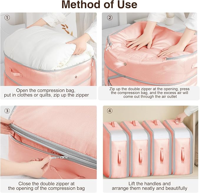 1 Pack Compression Storage Bags - 110L Large Capacity Comforter Storage Bag - Image 4