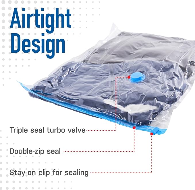 5 Pack Large Vacuum Storage Bags - Image 4