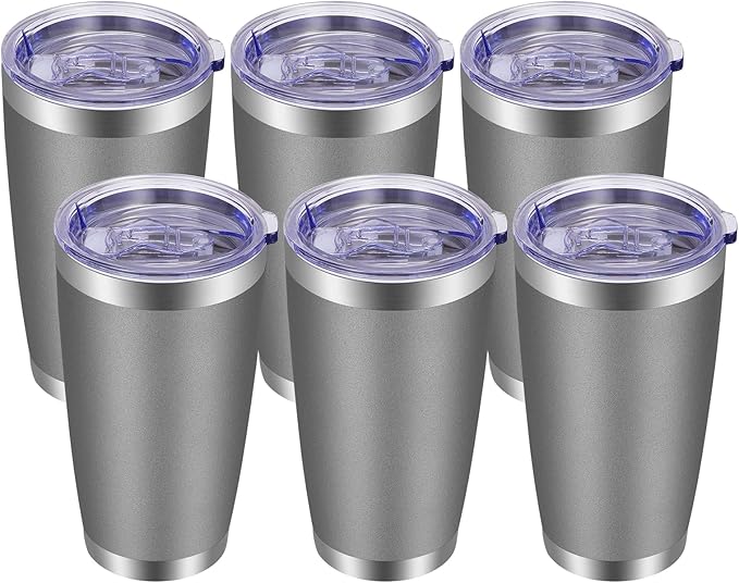 VEGOND 20oz Tumbler with Lid and Straw Stainless Steel Tumbler Cup Bulk Vacuum by VEGOND