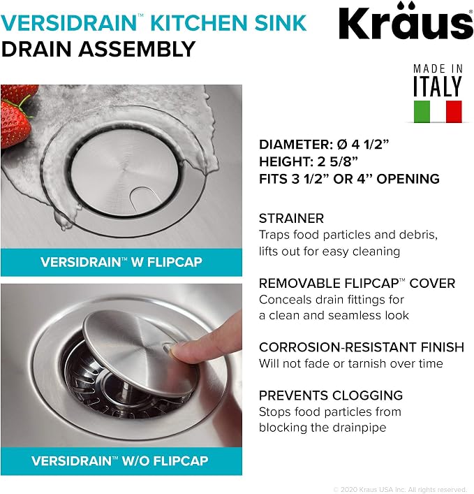 KRAUS Dex 33-inch Undermount 16 Gauge Stainless Steel Single Bowl Kitchen Sink - Image 10