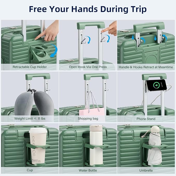 28 Inch Luggage Hard Shell Suitcases, Expandable Travel Checked Luggage 28 Inch - Image 2