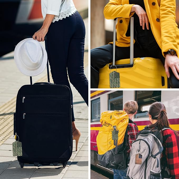 2 Pack American Flag Luggage Tags - Image 7