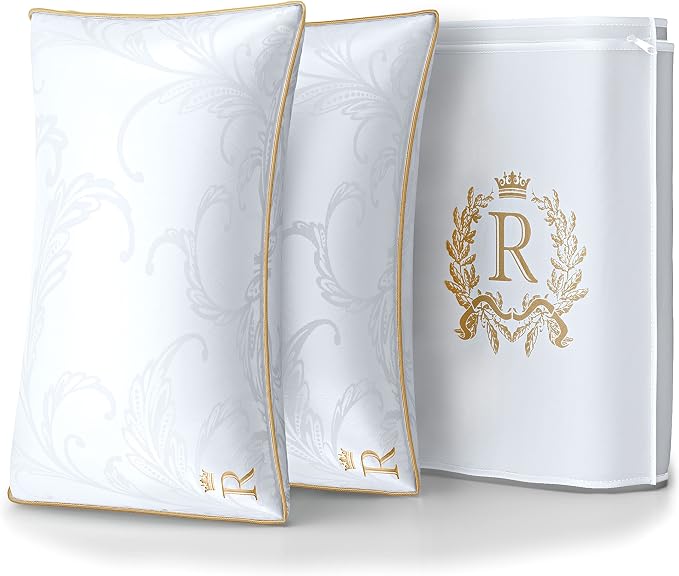 Royal Therapy Pillows King Size Set of 2, Down Alternative Bed Pillows by ROYALTHERAPY
