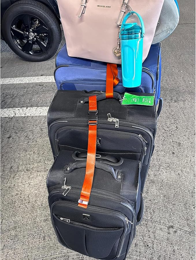 4Pack Luggage Straps for Suitcases, Travel Connector for Carry On Bag, Add Bag - Image 7
