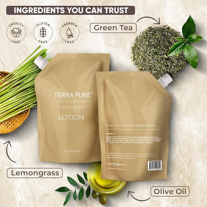 Terra Pure Spa Collection 1 Liter Lotion Refill Bag - Image 4