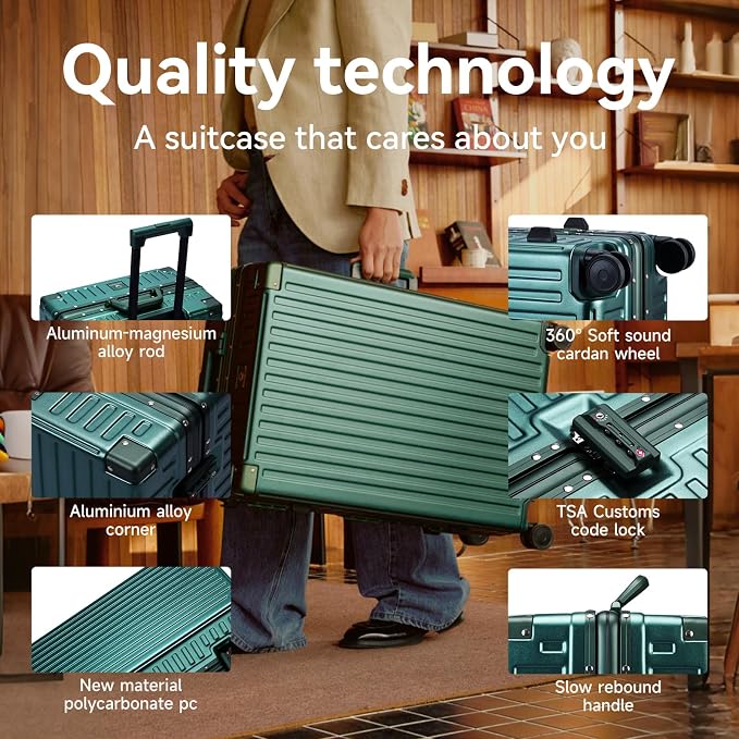 ROAMING Zipperless Luggage 24 Inch - Image 3
