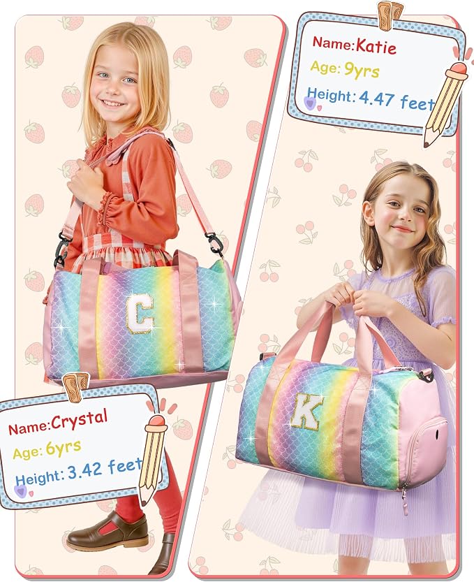 6 7 8 9 10 Year Old Girls Birthday Gift-Girl Gym Bag - Image 6