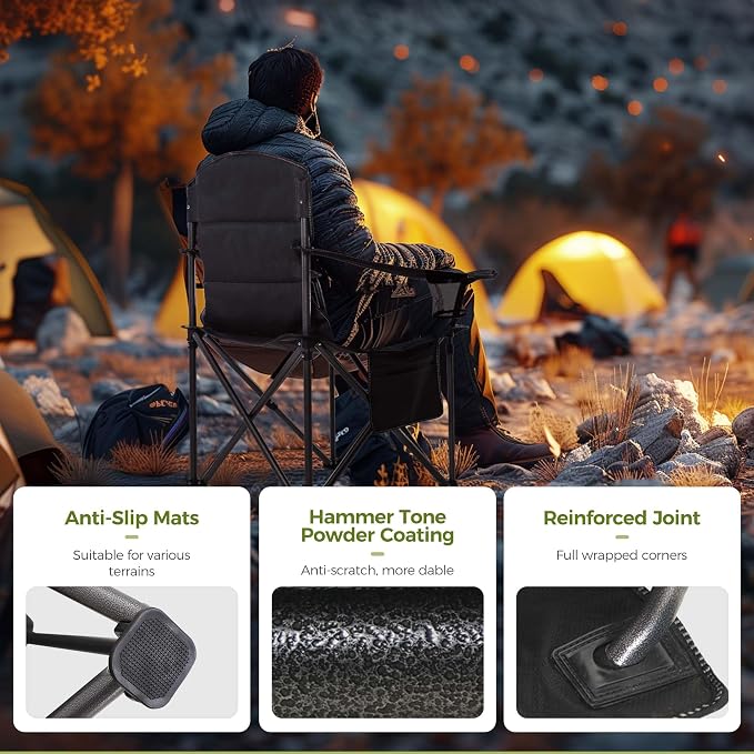 ALPHA CAMP Oversized Camping Chair Heavy Duty Lawn Chair - Image 7