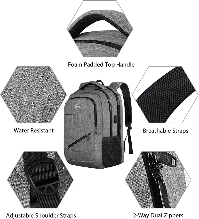 MATEIN 15.6 Inch Student Laptop Backpack, 20 L Airline Personal Item College - Image 8