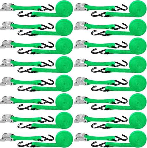 16 Pcs Cambuckle Tie Down Straps 1763lbs Break Strength Securing Straps 1'' x by Riakrum