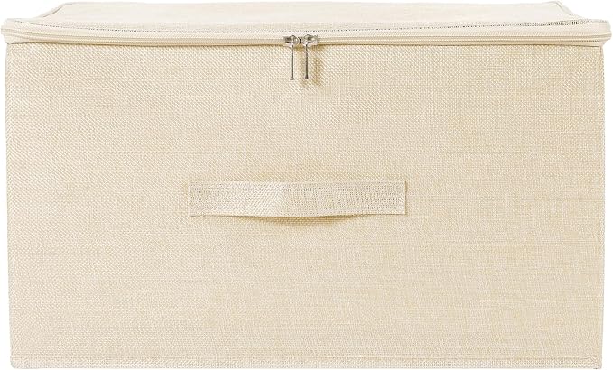 ANMINY Storage Bins with Zipper Lids 36 Qt Lidded Fabric Storage Boxes Baskets - Image 2