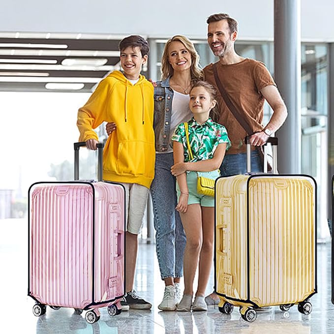 28 Inch Clear PVC Luggage Cover, 0.2mm Thick Lightweight Waterproof, - Image 9