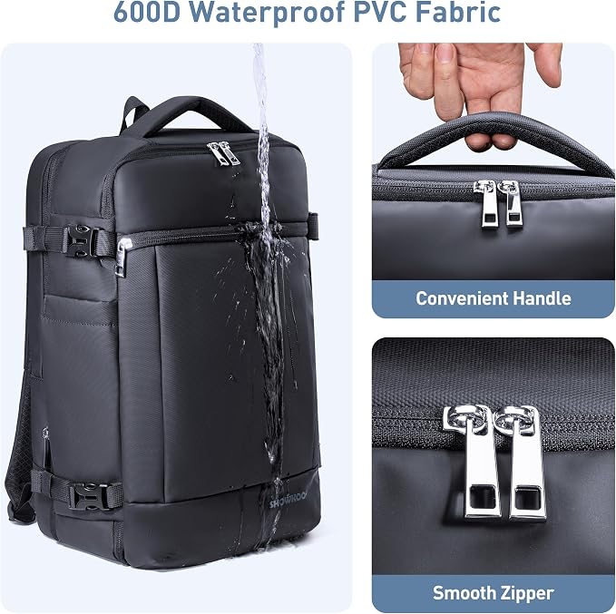 SHOWKOO Travel Backpack For Man Women, Airline Approved Carry On Laptop - Image 6