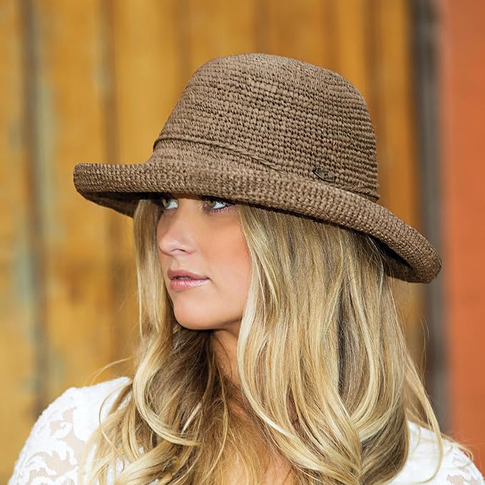 Wallaroo Hat Company – Women’s Petite Catalina Sun Hat – Wide Brim, Natural - Image 2
