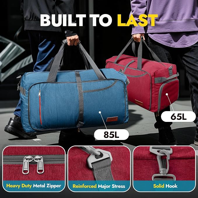Canway 115L Travel Duffel Bag, Foldable Weekender Bag - Image 5