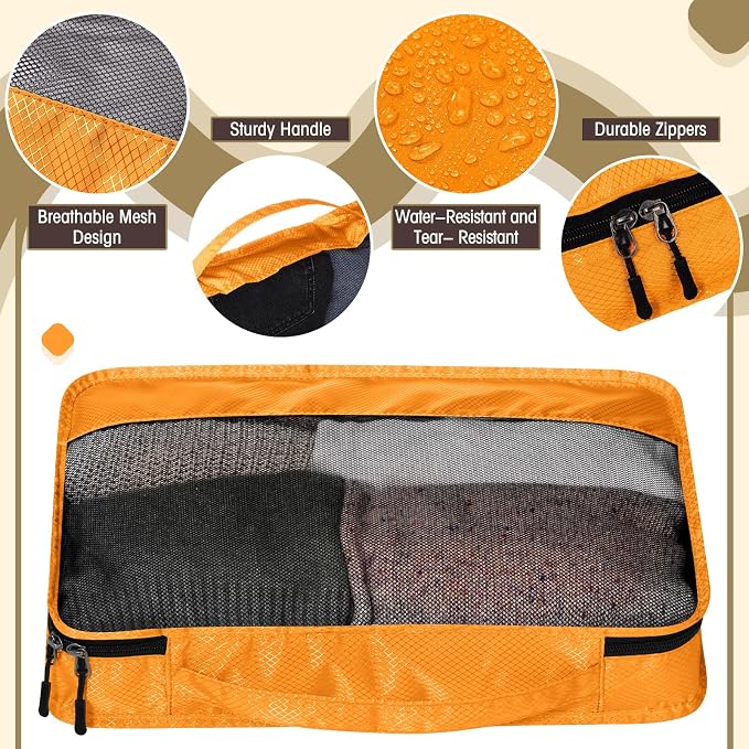 5 Pcs Packing Cubes for Suitcase Large Travel Cubes Carry on Luggage Organizer - Image 4