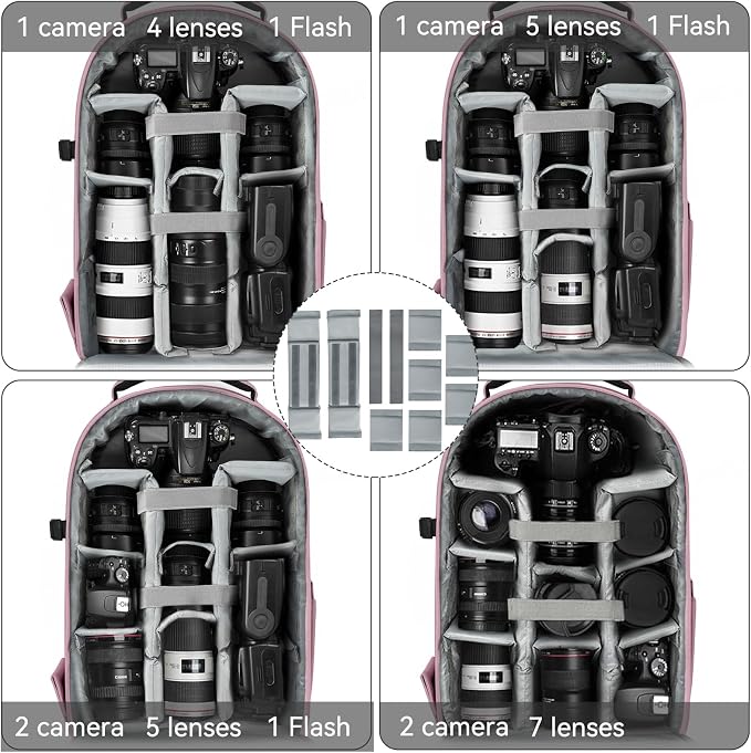 TORIBIO Camera Backpack, Hardshell DSLR Photography Camera Bag, Waterproof Hard - Image 2