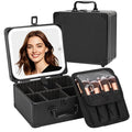 Makeup Box with LED Mirror, Makeup Bag with Light up Mirror& Adjustable by TANTO