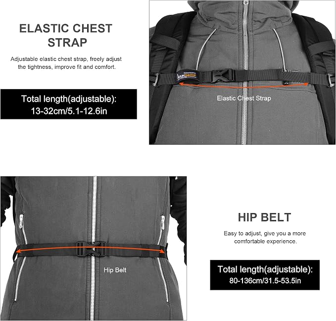 MOUNTAINTOP Hiking Backpack, 30L Camping Backpack, Men Women Hiking Daypack - Image 8