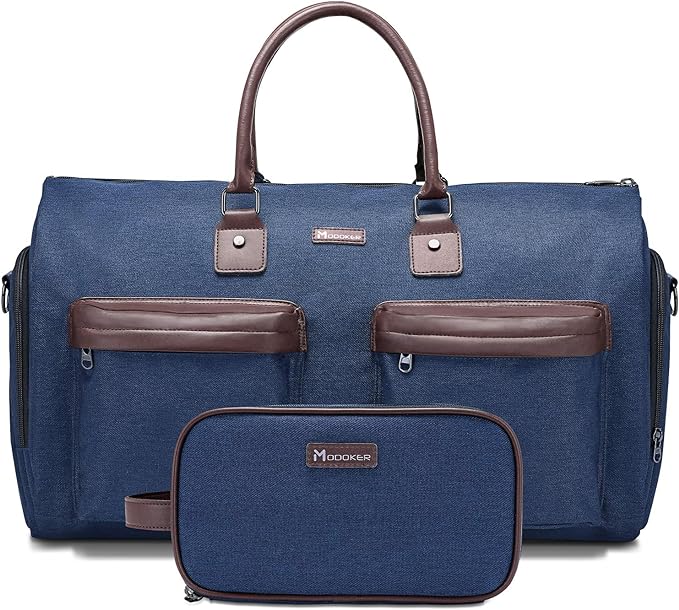 Convertible Garment Bag with Toiletry Bag, Modoker Carry on Garment Duffel Bag by Modoker