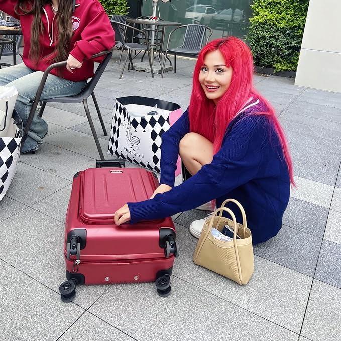 Carry On Luggage, 20 Inch Top Opening Aluminum Frame Lightweight Airline - Image 7