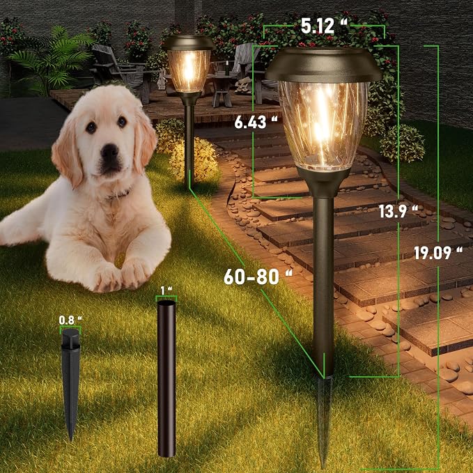 XMCOSY+ Solar Lights Pathway Outdoor - Image 5