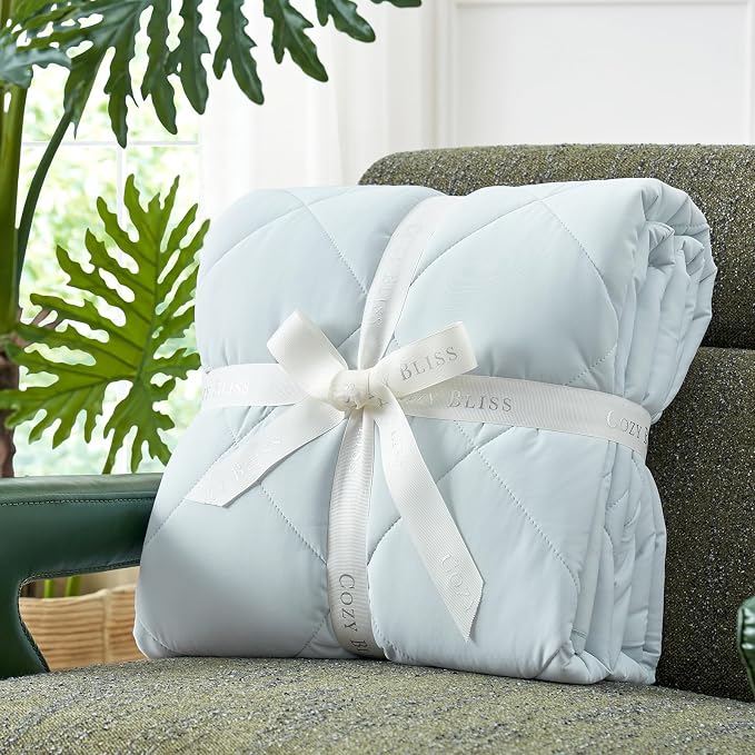 Cozy Bliss Cooling Blanket for Hot Sleepers, Q-Max 0.4 Cooling Comfort Queen - Image 6