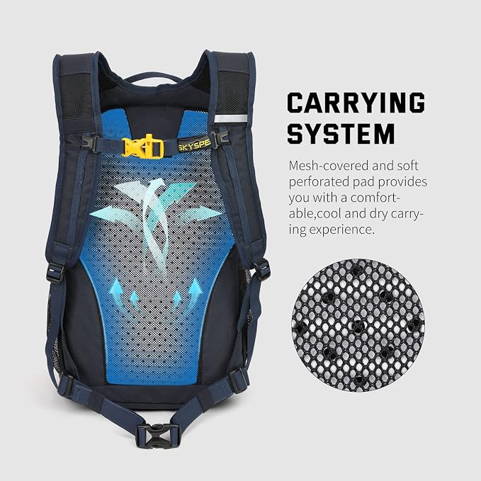 SKYSPER Small Hiking Backpack, 20L Lightweight Travel Backpacks Hiking Daypack - Image 2