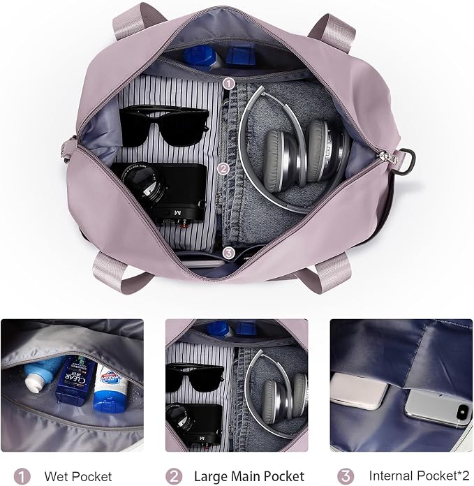 Travel Duffel Bag, Sports Tote Gym Bag, Shoulder Weekender Overnight Bag - Image 6