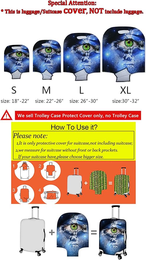 Travel Luggage Cover Anti-scratch Baggage Suitcase Protector Fits 26-29 Inch - Image 5
