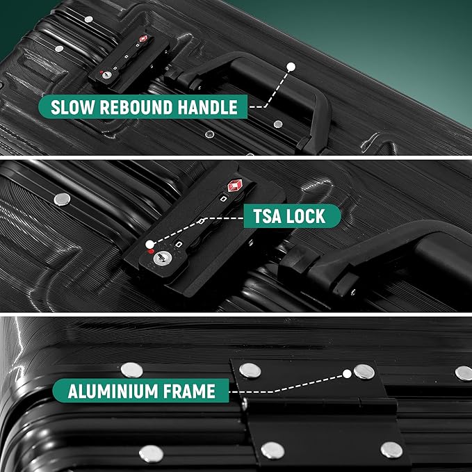 UrbanExporer 24 Inch Check In Hardside Zipperless Luggage - Image 3