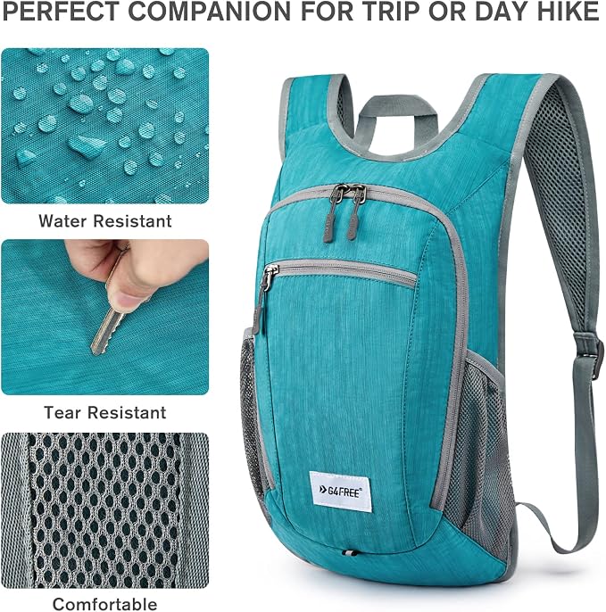 G4Free 10L/15L Hiking Backpack Lightweight Packable Hiking Daypack Small Travel - Image 3