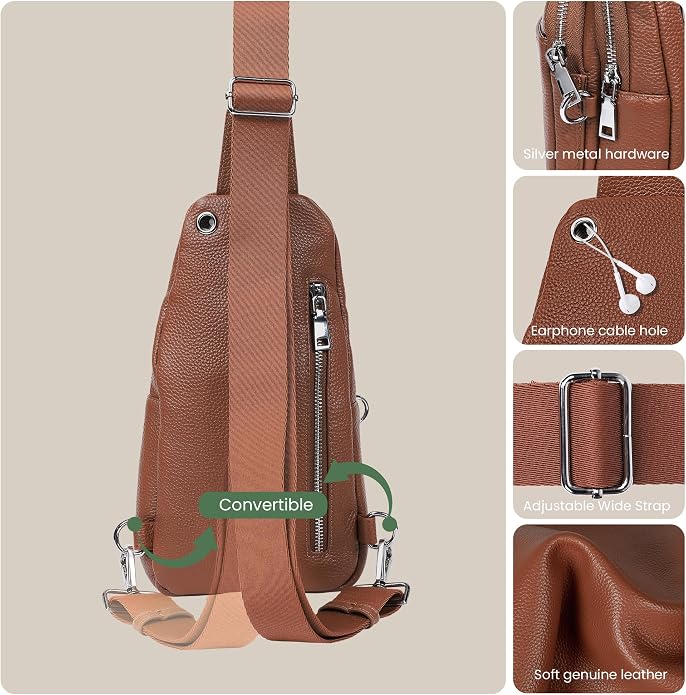 befen Genuine Leather Small Sling Bag - Image 6