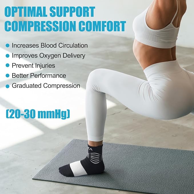 NEENCA Professional Compression Socks, Medical Athletic Ankle Socks - Image 5