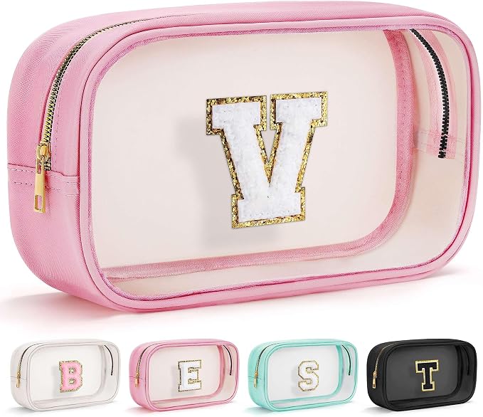 YOOLIFE Initial Travel Essentials Makeup Bag, Make Up Bag Skin Care Clear by YOOLIFE