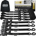 AUGO Heavy Duty Ratchet Straps & Soft Loops – Pack of 4 Extra Strong 1.5” by by AUGO