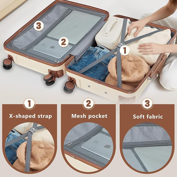 Luggage Sets Lightweight Hard Shell Suitcases - Image 6