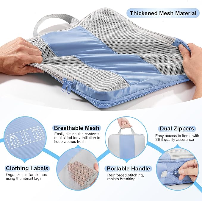 8 Set Compression Packing Cubes - Image 6