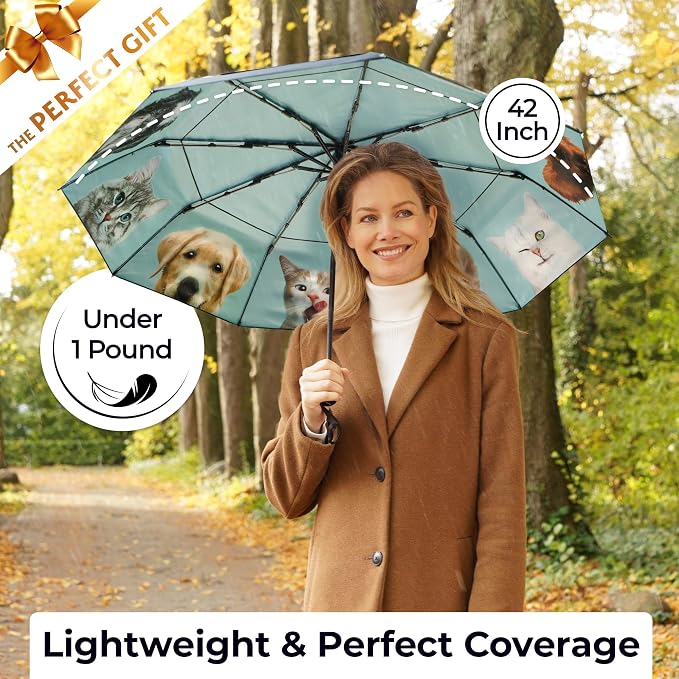 TUMELLA Strongest Windproof Travel Umbrella, Small Strong but Light Portable - Image 5
