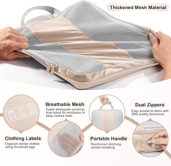 10 Set Compression Packing Cubes - Image 7