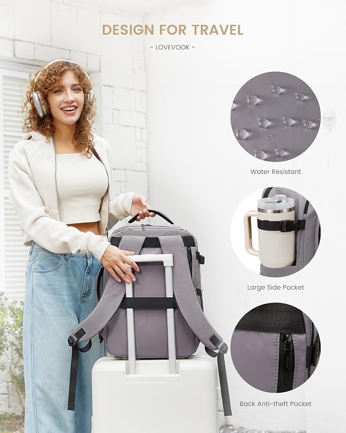 LOVEVOOK Travel Backpack for Women & Men, 40L Large Carry On Backpack Airline - Image 7