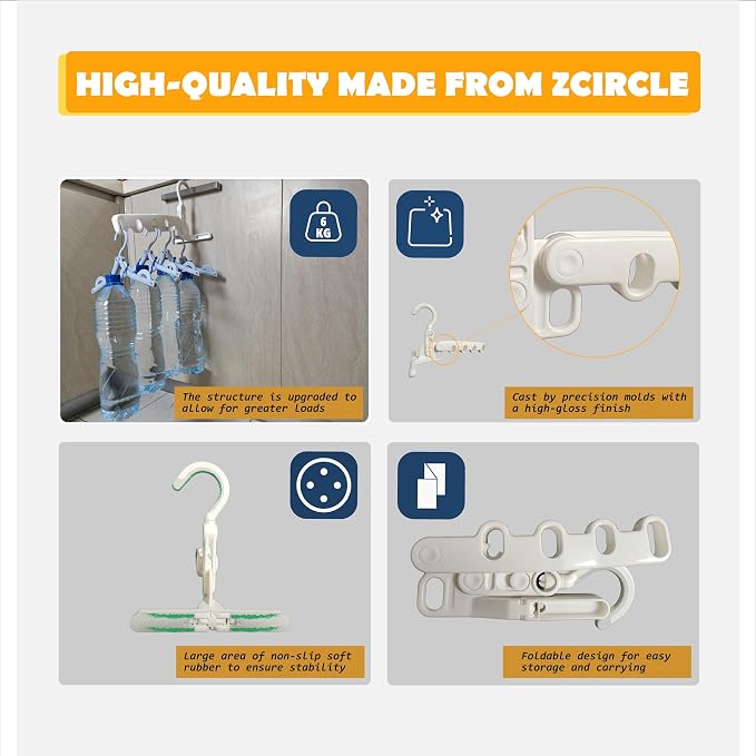 Over The Door Hooks Hanger, Foldable Portable Folding Hangers, Hanging Rack - Image 6