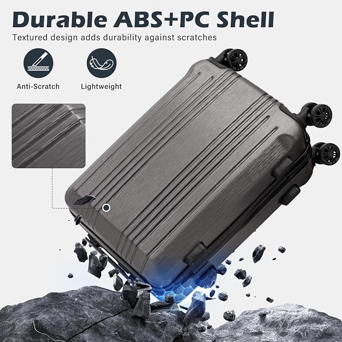 Coolife Luggage PC+ABS Hardshell Suitcase - Image 5