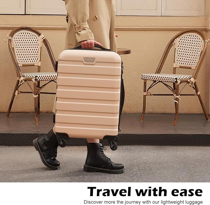 Coolife Luggage 3 Piece Set Suitcase Spinner Hardshell Lightweight TSA Lock) - Image 6