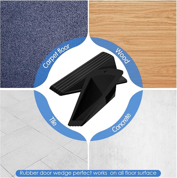 Frienda 4 Pcs Jumbo Door Stoppers Heavy Duty Door Stopper Tall up to 2inch Tall - Image 5
