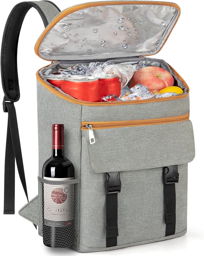 Cooler Backpack Soft Insulated Leak Proof 30 Cans Insulated Backpack Cooler by OCKLILY