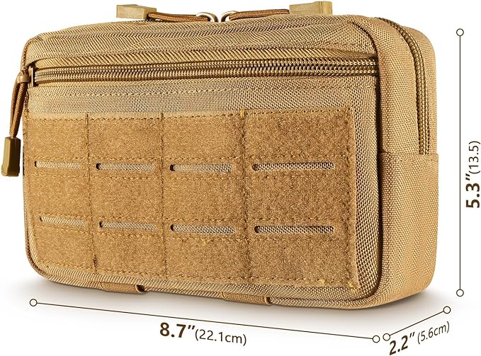 Tactical Molle Admin Pouch Utility Laser Cut EDC Tool Pouch Bag Horizontal - Image 3