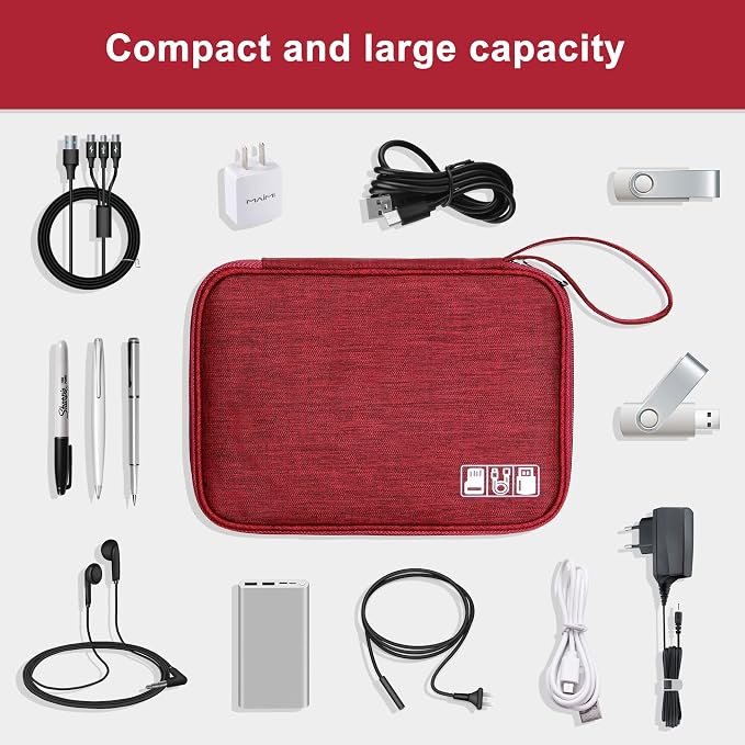 SELLYFELLY Travel Electronics Organizer Portable Cable Organizer Bag - Image 3